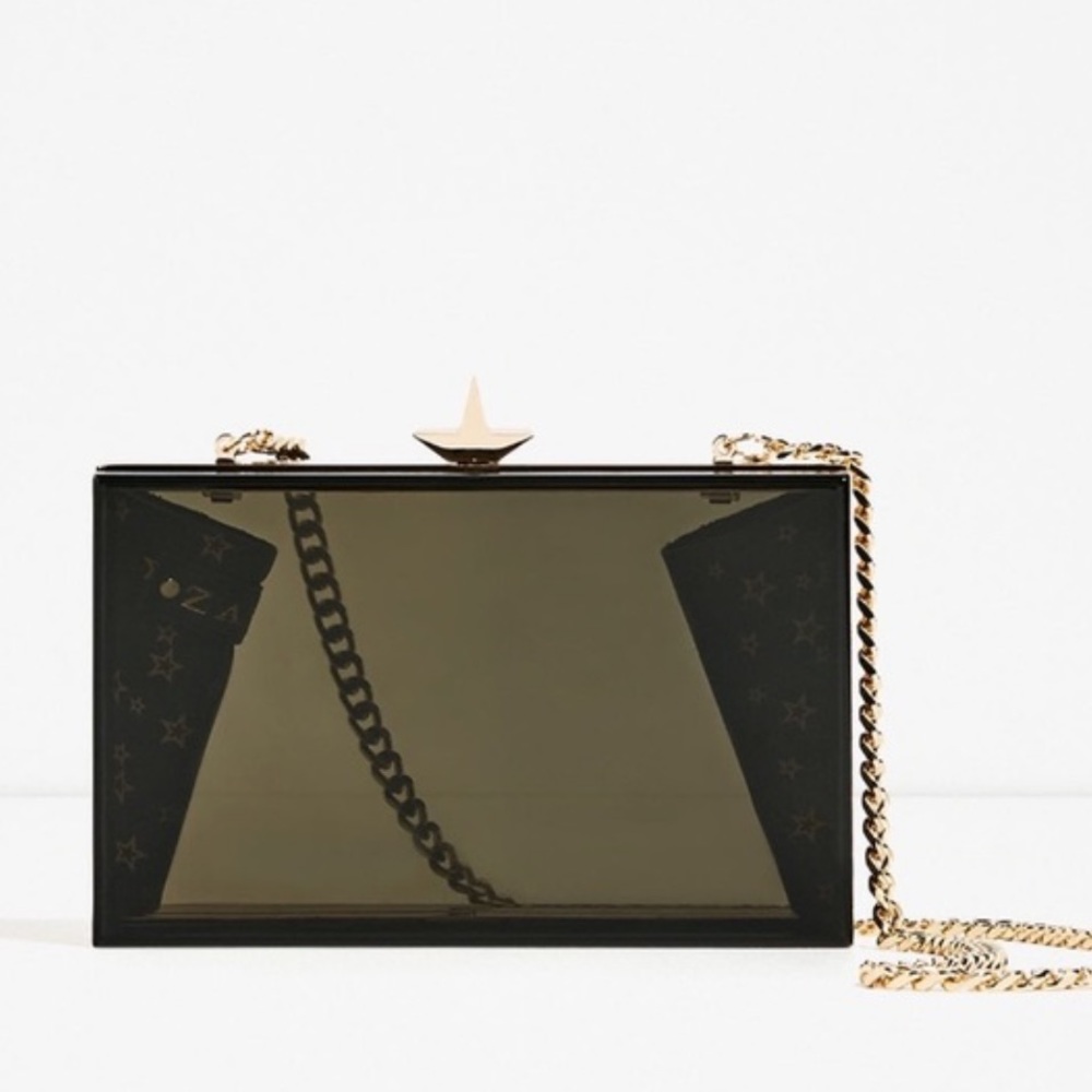 **SOLD** NWT ZARA Decorative Minaudiere (Black Evening Clutch) - Picture 2 of 9
